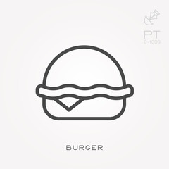Line icon burger