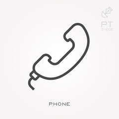 Line icon phone