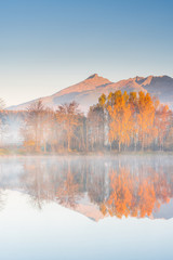 Early morning sunrise in high Tatra mountains