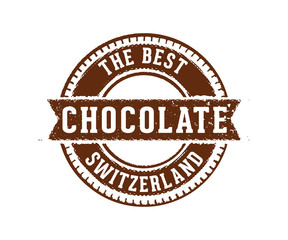 best chocolate switzerland logo stamp sign