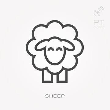 Line Icon Sheep
