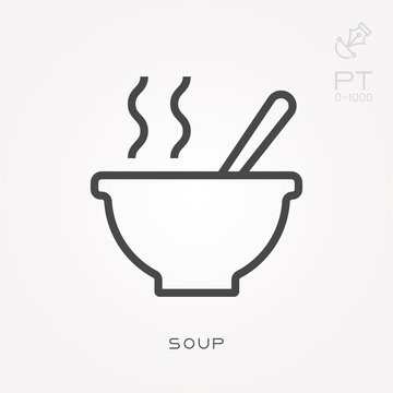 Line icon soup