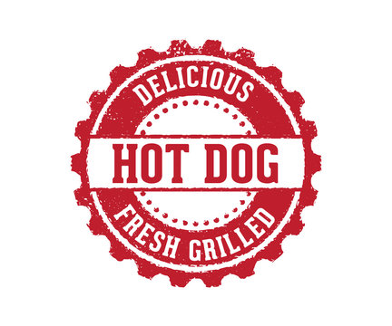 Hot Dog Delicious Fresh Grilled Sign Logo Icon