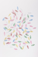 colorful clips on the white background.