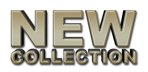 New Collection, 3D Illustration, Modern Banner - Sign, White Background