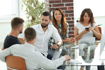 business team discussing at the meeting