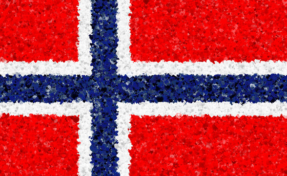 Norwegian Flag with a heart pattern