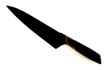Kitchen knife on white background