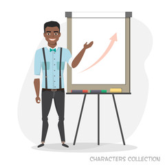 Fototapeta premium presentation on flip chart paper