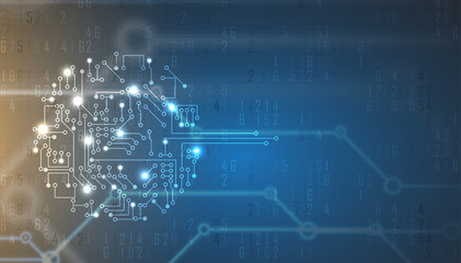 abstract futuristic circuit computer internet technology board business dark background