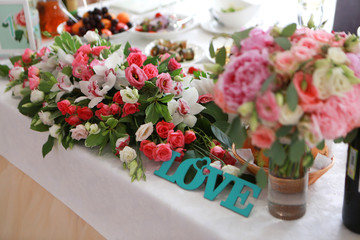 beautiful bright festive wedding decoration on your wedding day