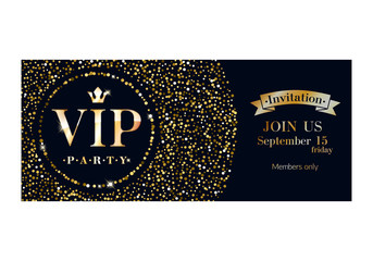 VIP invitation card premium design template.