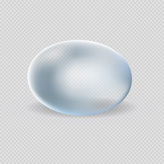 Water Droplet of Round Shape without Clear Borders