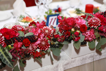 beautiful bright festive wedding decoration on your wedding day