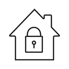 Locked house linear icon