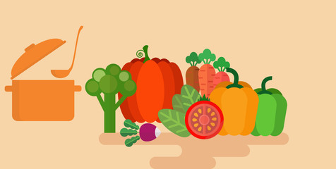 Ensemble de légumes : Illustration