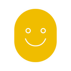 Happy and funny smile glyph color icon