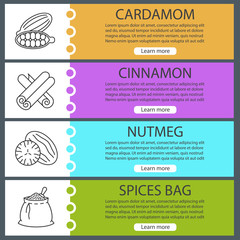 Spices web banner templates set