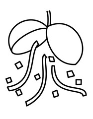 くす玉(線画)