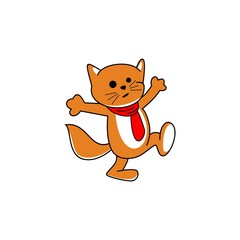 pet wearing christmas costum. illustration. logo. simple. memorable