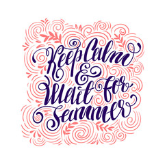 Lettering poster. Vector illustration.