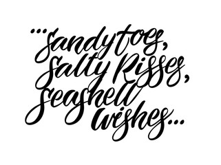 Lettering poster. Vector illustration.