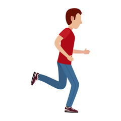 Cartoon Male Character In Motion Illustration