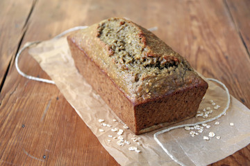 banana bread with oatmeal