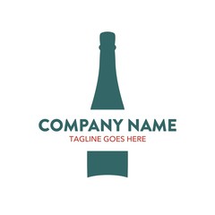 unique champagne logo. editable. vector. memorable