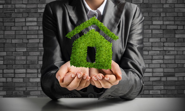 Concept of eco friendly real estate.