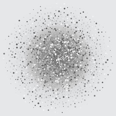 Isolated snowflakes on transparent grey background. Winter sales, Christmas and New Year design for party invitation, banner, sale.