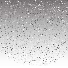 Isolated snowflakes on transparent grey background. Winter sales, Christmas and New Year design for party invitation, banner, sale.