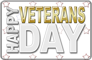 Happy Veterans Day, 3D, Honoring all who served, American holiday template.