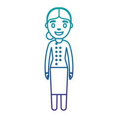 cartoon woman icon over white background vector illustration