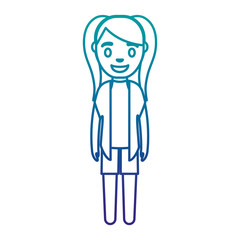 cartoon woman icon over white background vector illustration