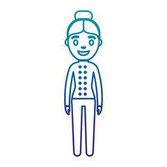 cartoon woman icon over white background vector illustration