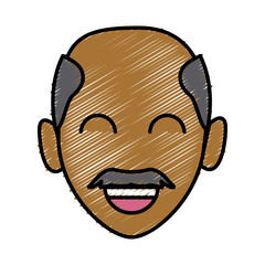 Man smiling cartoon icon vector illustration graphic design