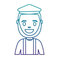 cartoon man icon over white background vector illustration