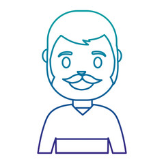 cartoon man icon over white background vector illustration