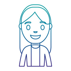 cartoon woman icon over white background vector illustration
