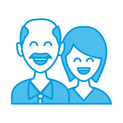 Cute couple cartoon icon vector illustration graphic design