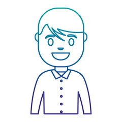 cartoon man icon over white background vector illustration