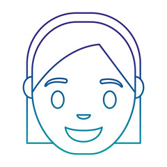 cartoon woman icon over white background vector illustration