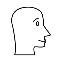Human head silhouette icon vector illustration graphic design