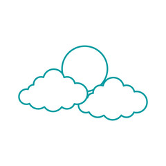 clouds icon over white background vector illustration
