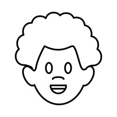 Man smiling cartoon icon vector illustration graphic design