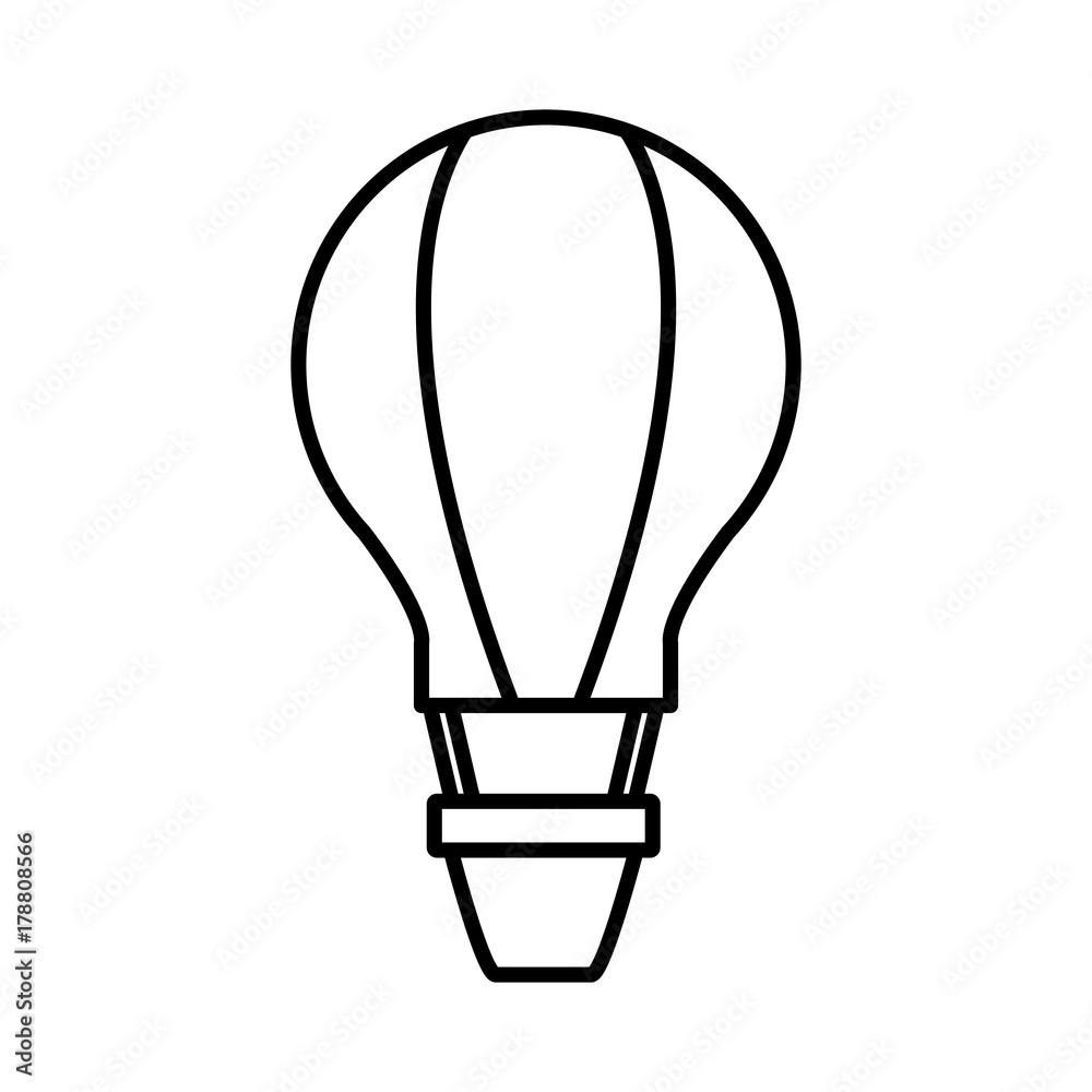 Poster Hot air balloon icon vector illustration graphic design