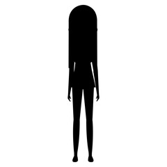 beautiful woman silhouette avatar character