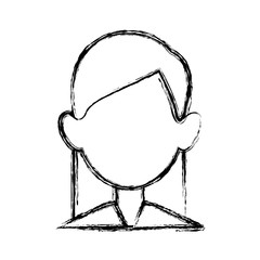 Woman faceless avatar icon vector illustration graphic design