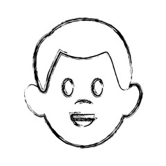 Man smiling cartoon icon vector illustration graphic design